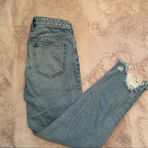 Free People Distressed Mid/High Rise Jeans - Picture 9 of 13